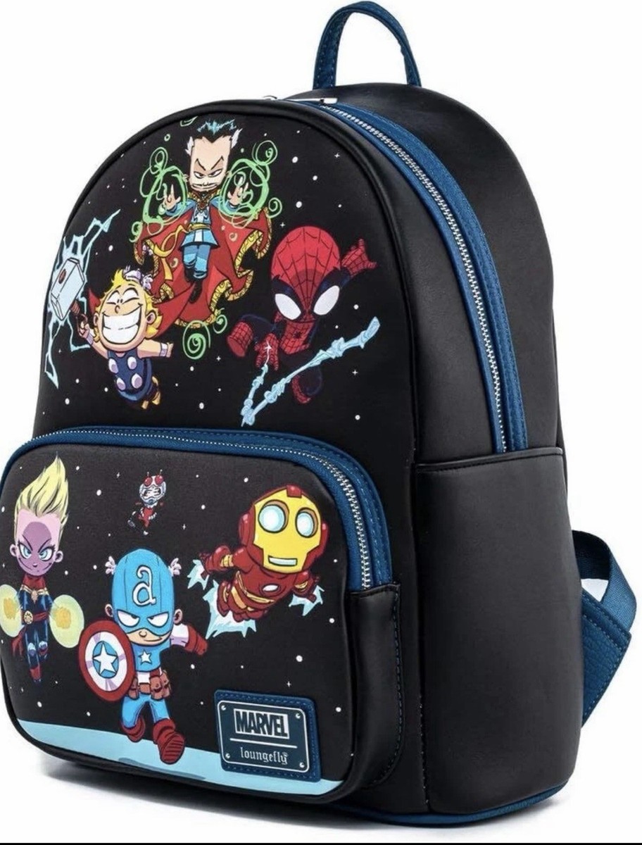 Loungefly x Skottie Young Marvel Chibi Group Mini Backpack Bag 