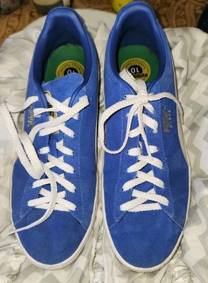 Mens PUMA SUEDE CLASSIC Royal Blue Gold Accents Sneakers 387060-02 Size 10