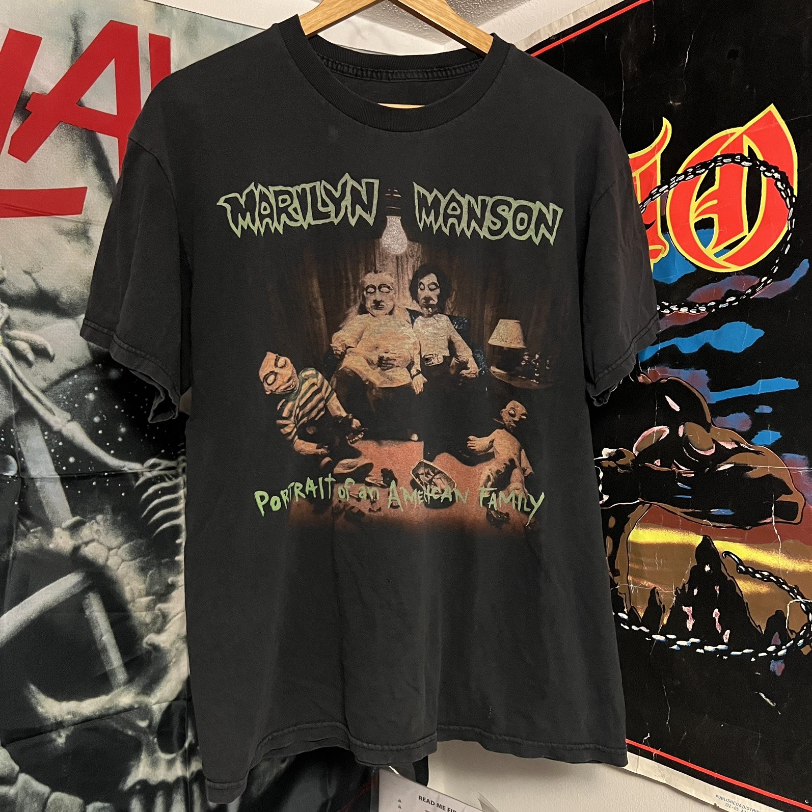 Vintage Y2K Marilyn Manson Portrait Of An American Family DOUBLE SIDED T Shirt L