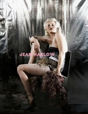 JEAN HARLOW  #180 BEAUTIFULLY COLORIZED PHOTO 11 X 8.5 SHIPS FREE