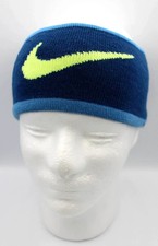 Nike Seamless Knit Headband Men's Reversible Dutch Blue/LT Lemon/Court Blue