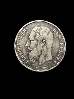 5 francs 1873 silver coin Belgium
