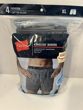 4 Pack Hanes TAGLESS Boxer Briefs Comfort Soft With Flex Waistband XL