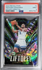 2023-24 Panini Revolution Liftoff! Fractal #2 Anthony Edwards PSA 9