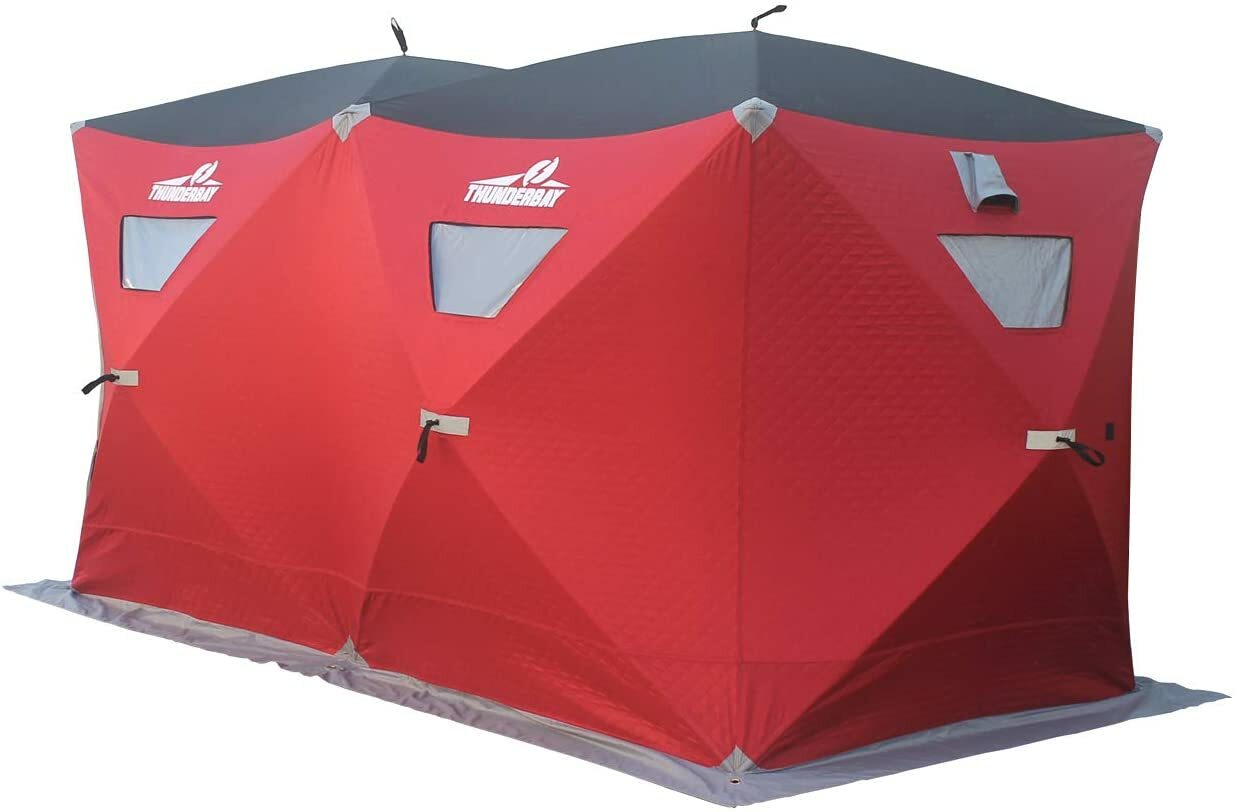 THUNDERBAY 6 Person Insulated Ice Fishing Tent 300D Oxford Ice Fishing