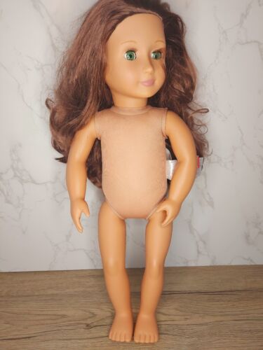 Our Generation Doll Brown Hair Green Eyes No outfit or clothes EUC 18" 46CM - Picture 1 of 5
