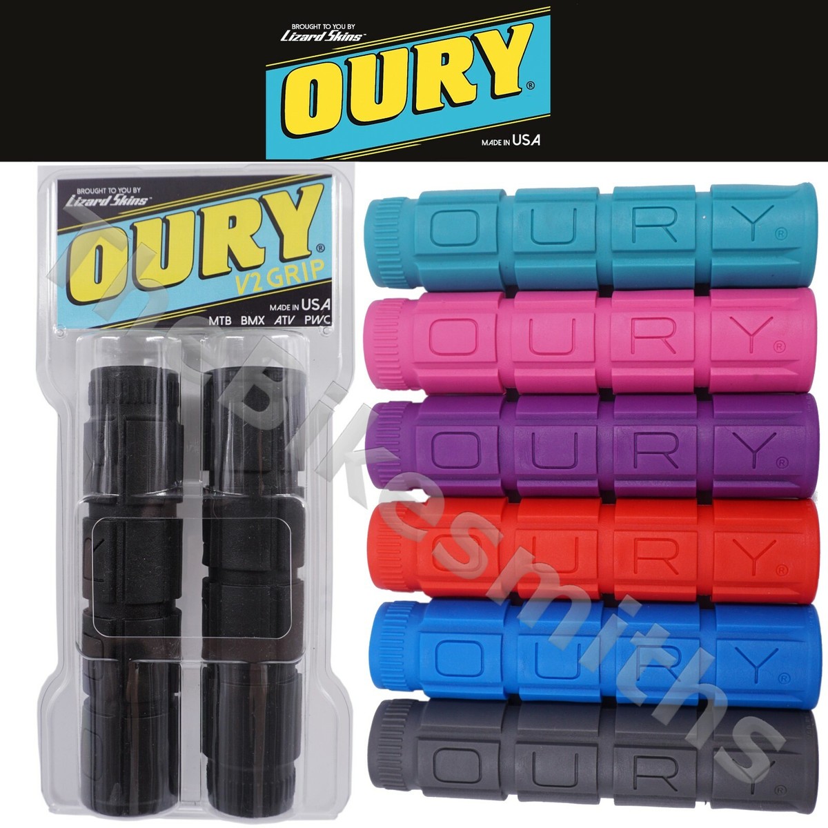 Oury V2 MTB BMX Fixie Hybrid City Bike Grips Flangeless Pick Your