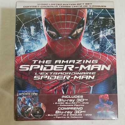 The Amazing Spider Man Limited Edition Blu Ray 3D 4 Disc Gift Set usa seller