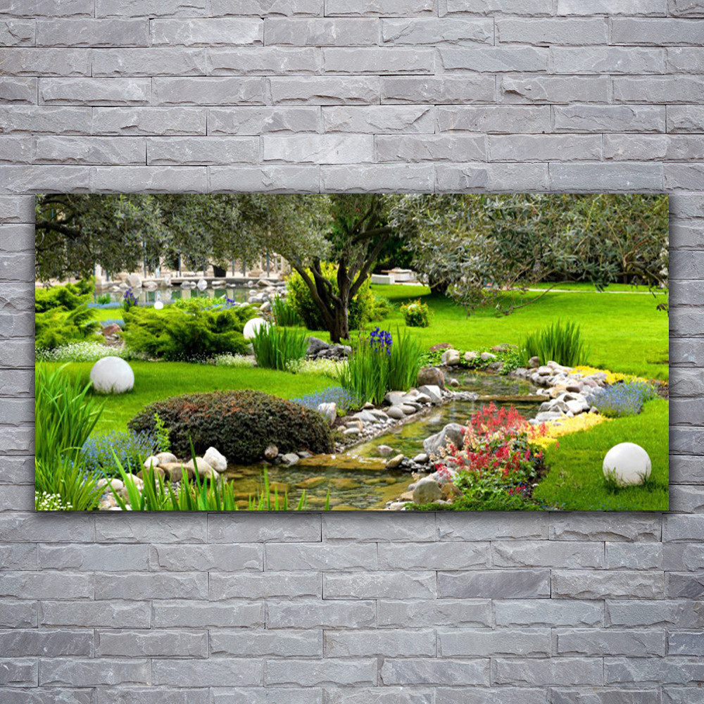 Tableau en plexiglas nature et jardin 120x60 avec impression haute définition