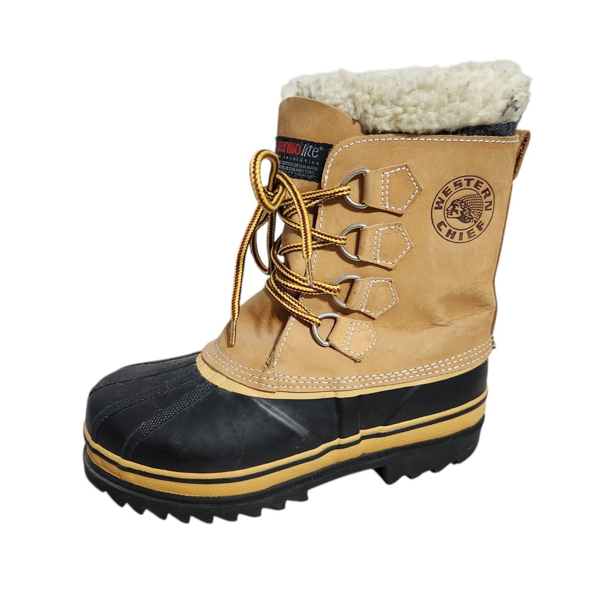 Western Chief Snow Boots Mens Size Rubber Sherpa Lined