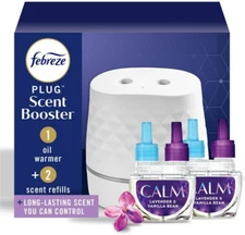 Febreze PLUG Scent Booster Starter Kit, Oil Diffuser, Air Freshener Plug In, Con
