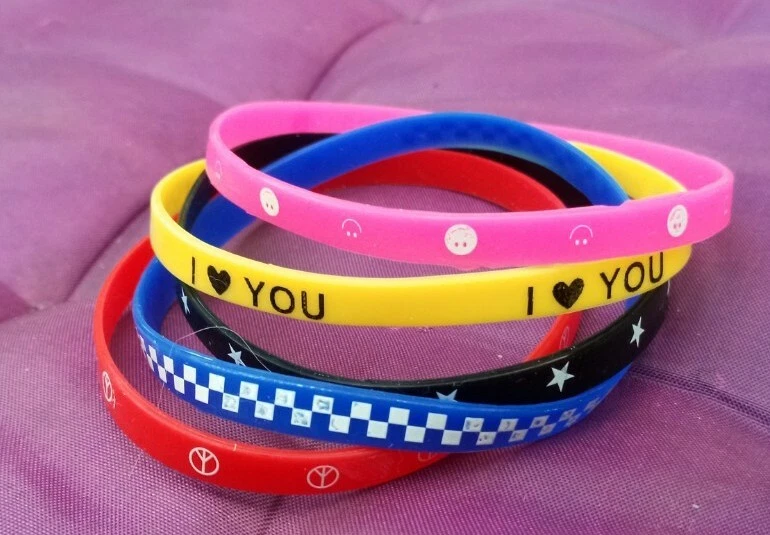 Set Di 3 Bracciali In Silicone Con Strass Scintillanti - Gioielli Elastici Per Donne E Uomini - 2