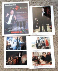 THE 4TH TENOR PRESS KIT RODNEY DANGERFIELD 3 GLOSSY PHOTOS, INVITE, NOTES