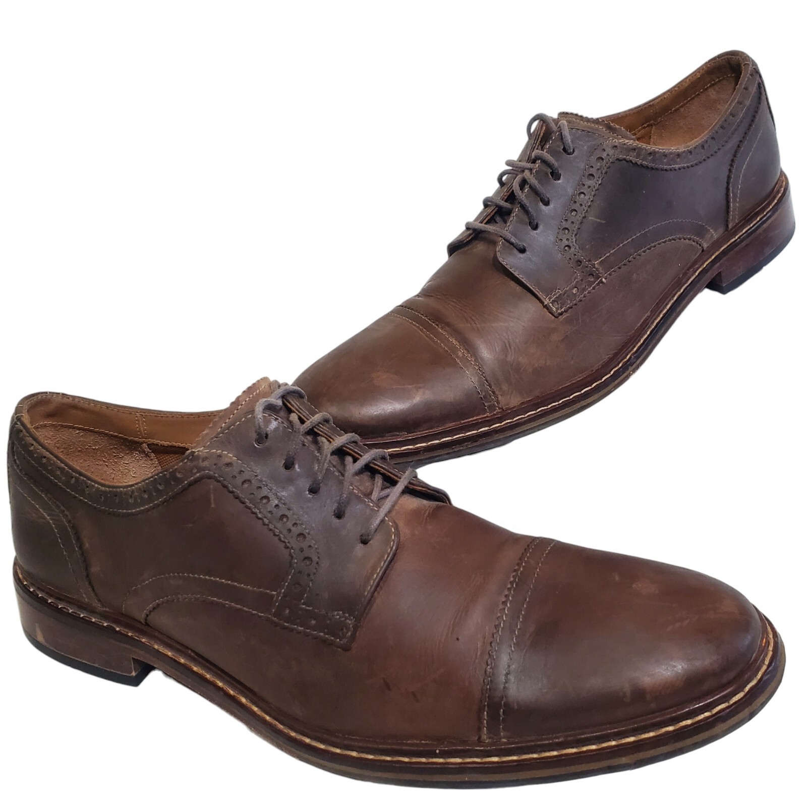 SAOLA Scarpe Cole Haan da uomo Williams Welt Cap Toe II Derby Oxford da uomo 11 5 USA effetto invecchiato