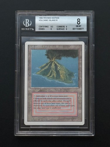 Volcanic Island BGS 8 Becket Dual Land Revised 1994 MTG Magic The Gathering