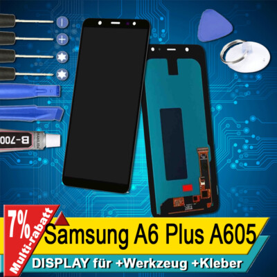 Display Für Samsung A6 Plus A605 Komplettes Bildschirm Lcd Touch Schwarz OLED +