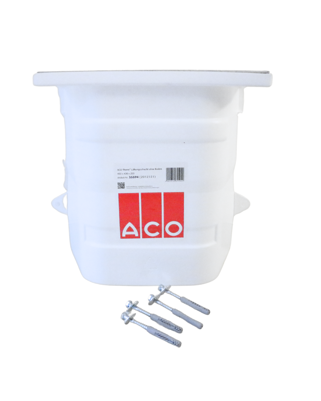 ACO Therm Lüftungsschacht-Körper 40x40x20 Cm Mit Boden – Für Kellerwand