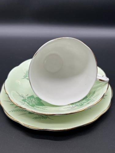 VTG NAPOLI Queen Anne England Bone China Hand Painted Tea Cup Saucer Dessert Pl - Picture 7 of 17