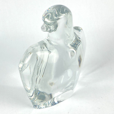 Orrefors Olle Alberius Glass Eagle Sculpture Signed 4286-111 Heavy Art Sweden