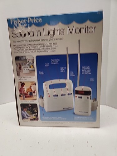 Working Vintage Fisher Price Baby Monitor Sound 'N Lights Transmitter Receiver - Picture 2 of 4