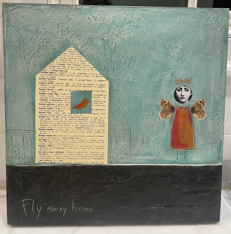 Rare HTF Atlanta Artist Ian Nicholas “Fly Away Home” Original Painting Artwork