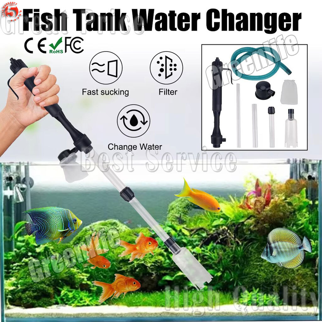 Electric Vacuum Cleaner Aquarium Gravel Cleaner Adjustable Automatic Fish  Tank - Main Image