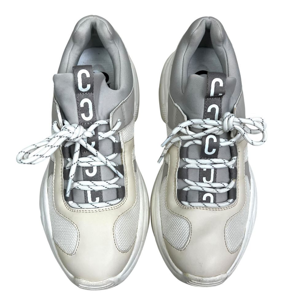 SAOLA Sneakers Sam Edelman Circus donna plateau grosso grigio bianco stringate taglia 7 5M