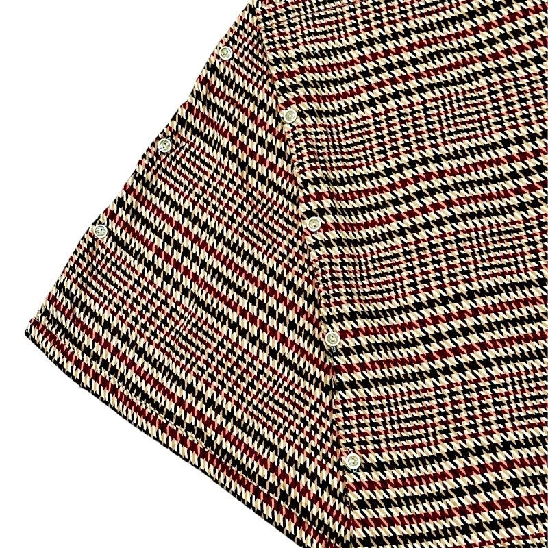 Juego de dos fundas de almohada Noble Excellence Houndstooth Euro borgoña y marrón Foto 2 de 4