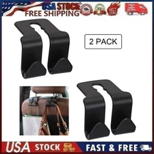 2 Pack Car Double Headrest Hooks Seat Back Hanger For Purses Bags Storage Sty 2