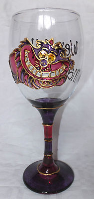 Cheshire Cat Wein Gin Bier Whisky Glas Alice im Wunderland Geschenk Disney