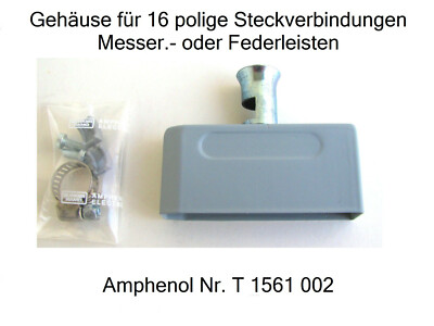 Amphenol Metallgehäuse für 16 pol Steckverbinder Zubehör Messer.- & Federleisten