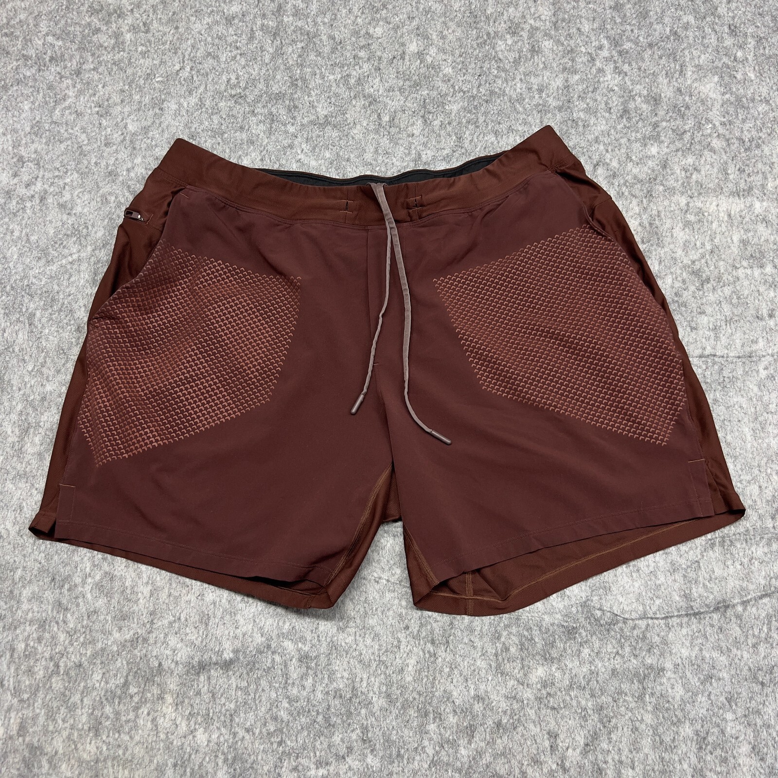 Lululemon x Converse Shorts Mens 2XL Maroon Zip Pocket Lightweight
