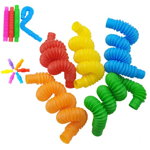 10 x jouets Fidget Pop Tube pour enfants adultes tuyau extensible outil sensoriel soulagement du stress - Photo 5/17