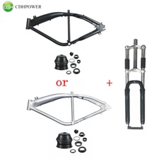 CDHPOWER Bicycle Felt Faker Frame 3.4L  and 26" suspension Fork with Headset