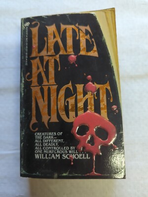 Late At Night by William Schoell 1986 Leisure Horror Pb First Ed 1st Print