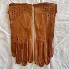 Vintage Rust colored Soft Leather Women  s Gloves - Extra Small - Great Condition