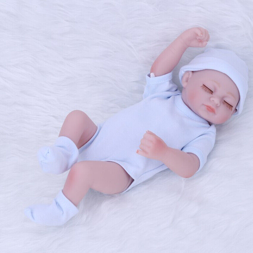 Bambole realistiche 10" bambino corpo intero silicone vinile neonato fatte a mano regalo reborn