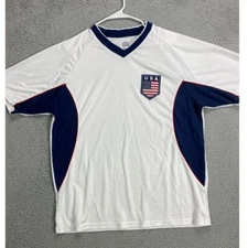 Rhinox Jersey Mens XL Navy White USA Soccer Training American Flag Activewear