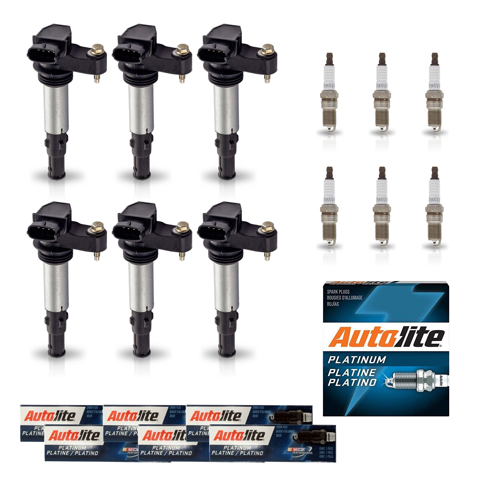 6 Ignition Coil  6 Autolite Platinum Spark Plug for 04-06 Buick Rendezvous 3.6L