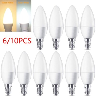 6/10PC 5W Led Bulb E12/E14 Indoor Lighting Chandelier Light Bulb 110V/220V