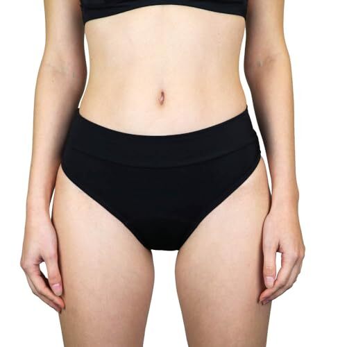 MYLILY® Bikini Donna mestruale Basic Slip Nero | Costume de Bagno Donna | Sli...