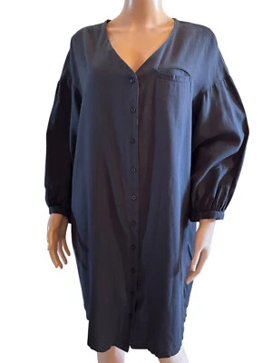 DES PETITS HAUTS robe chemise noire taille 3 ou 40 - Photo 1/4