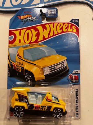 Hot Wheels EMERGENCY PURSUIT ピックアップトラック 2025 HOT WHEELS YELLOW RAPID PULSE 5/5 HW FIRST RESPONSE #137 | eBay