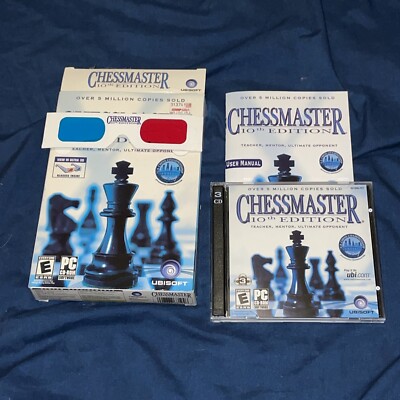 Chessmaster: 10th Edition (PC, 2004) Complete With 3D Glasses and Key