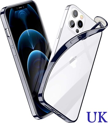 ESR Blue Frame Slim Soft Silikon Clear Case für 6,7'' iPhone 12 Pro Max (2020)
