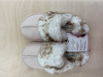 #ad Jessica Simpson FAUX FUR HOUSE SLIPPERS WOMEN SIZE Small 6 7. #76 $14.99