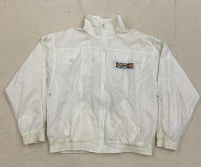 Vtg 1982 Reebok REVERSIBLE Windbreaker Rain Jacket Bomber Running Size Large
