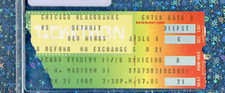 Murray Bannerman 3rd NHL SHUTOUT Ticket 11/21/1982 Wings @ Blackhawks Bob Murray
