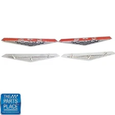 1965-68 Pontiac " GTO 6.5 Litre " Door Panel Emblem - Diecast Metal - PAIR