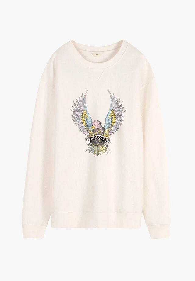 HUSH Cream Eagle Oversized Fit Sweatshirt XS S M L XL BNWOT